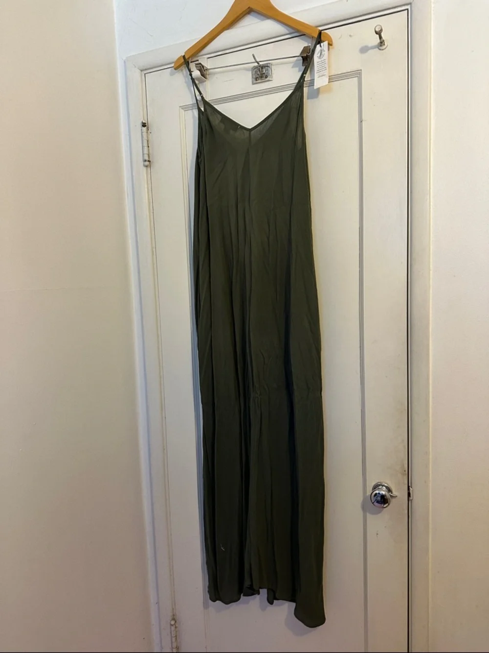 Treasure & Bond Olive Green Maxi Slip Dress - Picture 3 of 5